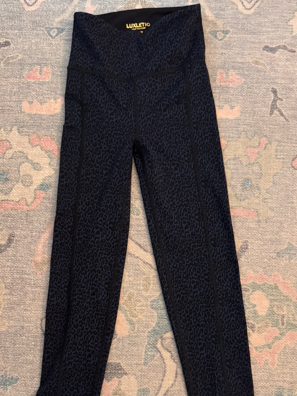 Lilly Pulitzer Luxletic Leopard Print High-Rise Leggings, XXS